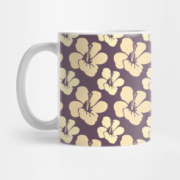 Botanic Floral Pattern Brown Yellow Pastel by jodotodesign